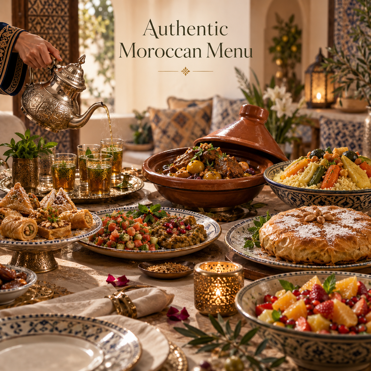Authentic Moroccan Menu (price per person, min 4 people)
