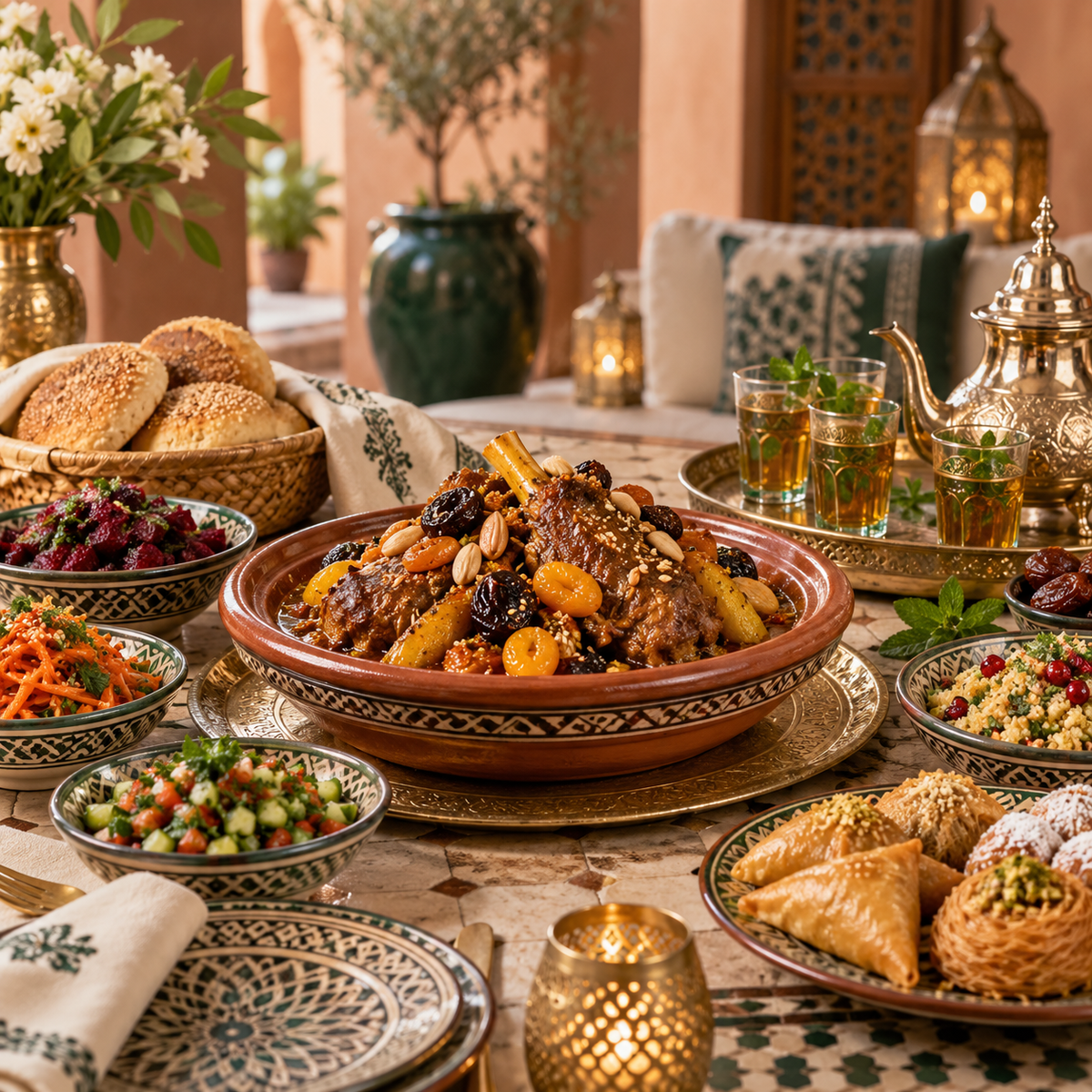 Moroccan Celebration Dishes (3.5 hours)