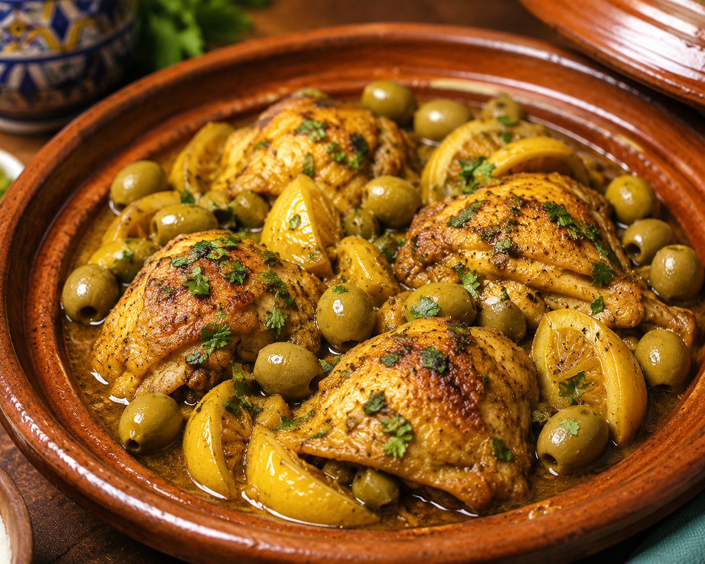 Chicken Tagine with Preserved Lemon and Olives
