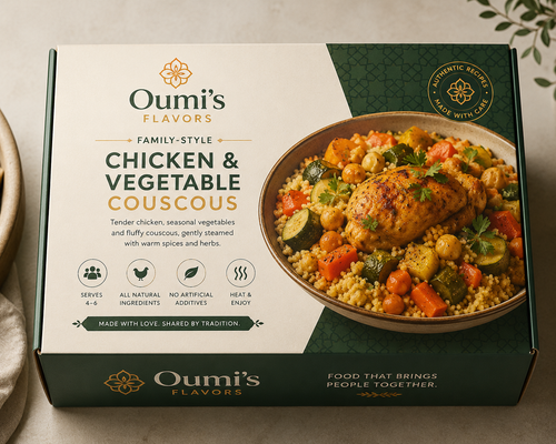 Family-style chicken and vegetable couscous
