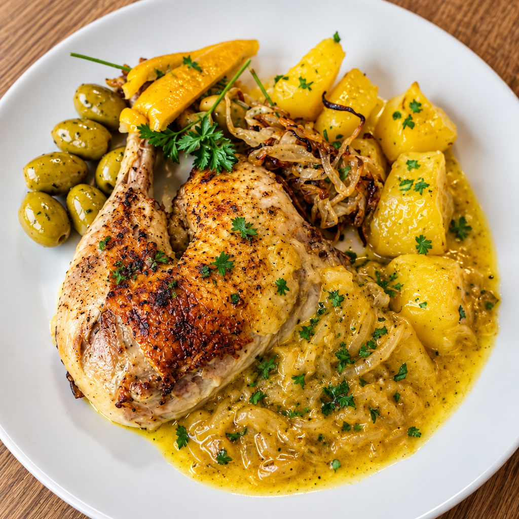 Chicken Tagine with Preserved Lemon and Olives